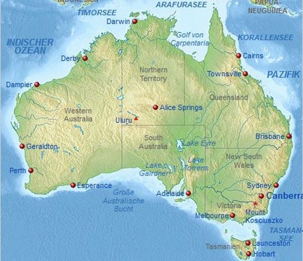 Australien Karte - FLF-Book